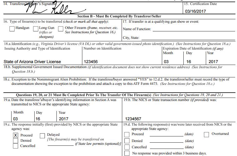 What Are Questions On Gun Form 4473